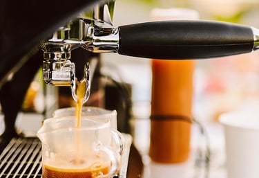 Espresso machine used by Ancestral on Wheels to prepare handcrafted specialty coffee drinks at event