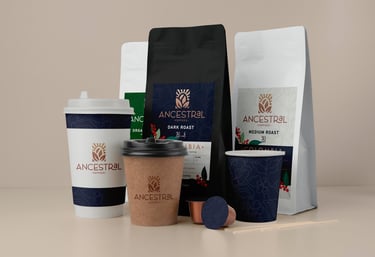 Bags of Ancestral Coffees’ Colombian specialty coffee — ethically sourced and freshly roasted