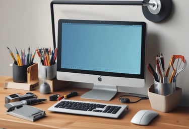 A dimly lit room with a person sitting by a window, partially illuminated by soft, warm light. The room has a massage table, some equipment, and artwork on the wall. Shadows cast interesting patterns, adding depth to the serene space.
