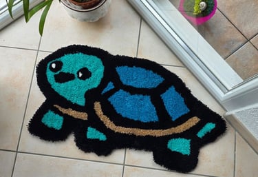 Tufting mit Motiv Schildkröte