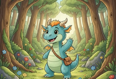 Ferdinand the dragon in the forrest