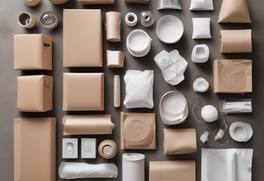 A friendly staff member assisting a customer with packing and shipping services.