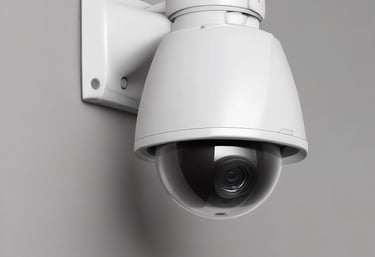 A team of professionals installing security systems.