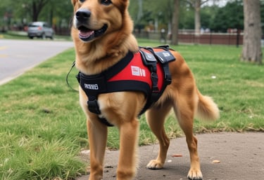 A vibrant image showcasing happy pets in a community setting.