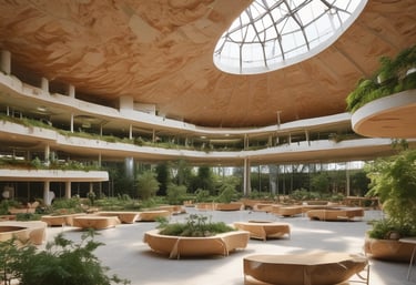 A vibrant dining area showcasing sustainable gastronomy.