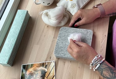 Atelier feutrage à l'aiguille