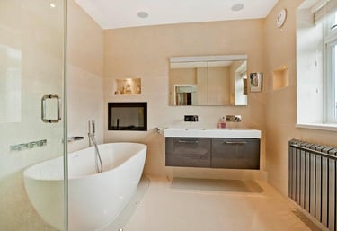 Relax in luxury with an Aquavision TV installed into a bathroom in Chelsea, London.