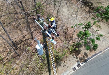 cable instalacion electrica aérea