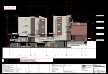 a plan of a building with a lot of details