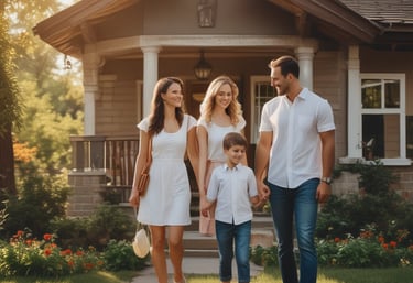 A neon sign with the words 'Empower Women' in bright blue letters against a dark background. The lettering is surrounded by an artistic design of neon orange loops, adding a decorative touch to the sign.