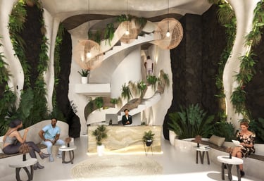 ARTEM arquitecture lobby with greenery