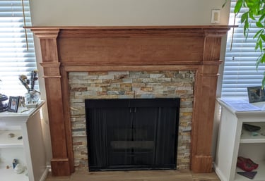 Stacked Stone Mantel