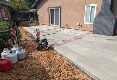 Concrete and Rock Patio