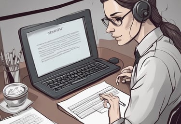 A person cleaning the floor with a mop in a shopping mall near an escalator. The surroundings include a sign for 'General Waste' and advertisements for various shops.