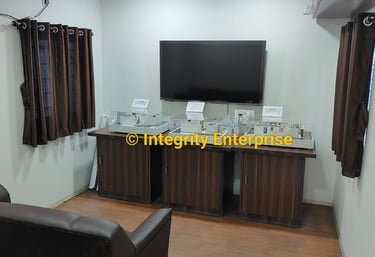 Interior of a Integrity Enterprise made portable office cabin