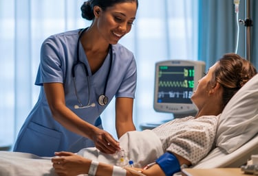 Nurse carefully documenting patient care for legal protection