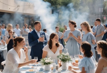 Bright, sparkling fireworks emit luminous trails of light in a burst pattern against a dark background, with a hand holding the sparkler at the bottom.