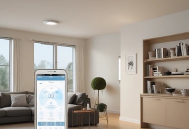 A homemade robot constructed from household materials and electronic components including a microcontroller board and several colorful wires protruding from its top. The body appears to be made from stacked containers wrapped in black tape, with a pair of ultrasonic sensors resembling eyes.