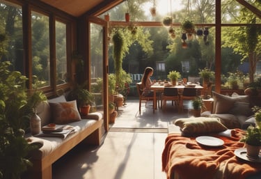 An abundant assortment of fresh vegetables and fruits including cucumbers, green beans, apples, carrots, potatoes, and pears. The produce is vibrant and appears freshly harvested, with earthy tones and organic textures.