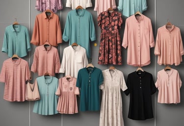 A person wearing a brown vest adjusts a dark tie on a mannequin dressed in a white shirt, situated in a well-lit tailor shop with wooden and cloth decor.