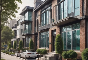 a building on a city street