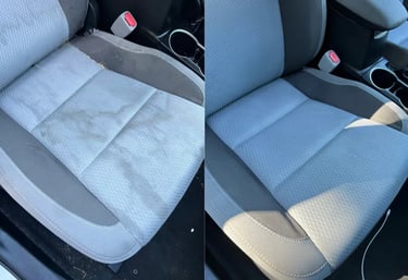 Las Vegas mobile car detail that got stains removed using seat shampooing and steam cleaning