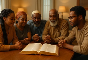 un groupe de personnes assises autour d'une table