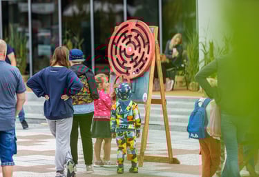 Medinis lauko žaidimas besisukantis labirintas spining maze