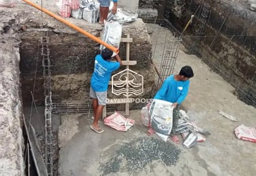 Proses Pembuatan kolam renang di Depok oleh layanan profesional Dayanapool