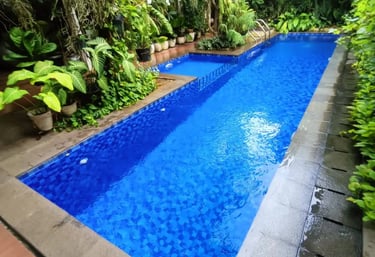 Kolam renang desain elegan di Purbalingga buatan dari tim dayanapool