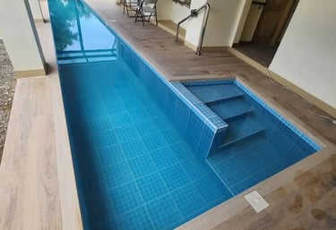 Kolam renang desain elegan di Purworejo buatan dari tim dayanapool