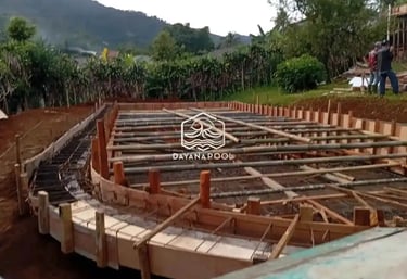 Proses Pembuatan kolam renang di Majalengka oleh layanan profesional Dayanapool