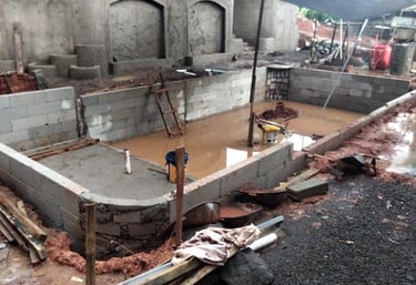 proses pembuatan kolam renang tahap pemelesteran