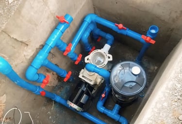 instalasi mesin pompa kolam renang
