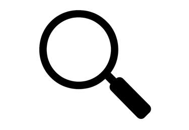 Immagine vettoriale di una lente di ingrandimento per sopralluogo