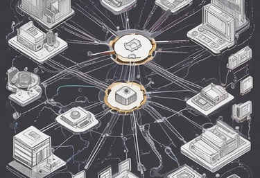 A hand holds a black business card with white text reading 'FORTY TWO Strategy Innovation Design' against a blurred urban skyline backdrop. The sky is clear and blue, suggesting a bright day.