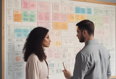 A close-up of a notepad filled with notes and a pen, symbolizing project planning.