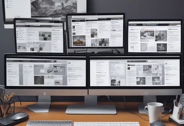 A vibrant image showcasing a creative workspace.