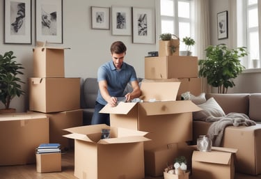 Image of a residential moving service in action.