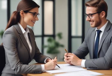 A professional team providing business consulting services.