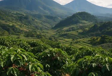 Freshly harvested Arabica coffee cherries drying on patios in Gayo Highlands, Sumatra – Dwipa Coffee