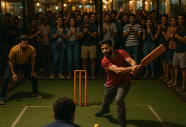 hello I am playing cricket