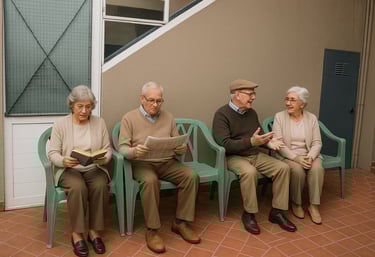 abuelos en la residencia, un día cualquiera