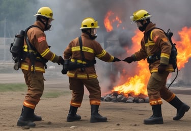 Worker wearing protective gear inspecting electrical panel in industrial setting.