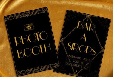 Affiches graphiques artisanales style année 20