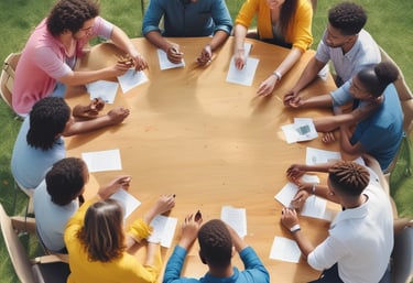 a man riding a skateboard down a street next to tall buildings
