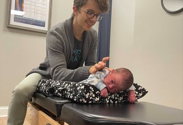 Safe, gentle chiropractic adjustment for newborns in Franklin, TN to ease colic, gas, and fussiness.