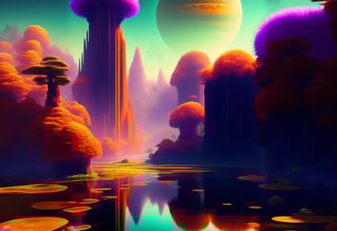 Lake on a far away planet