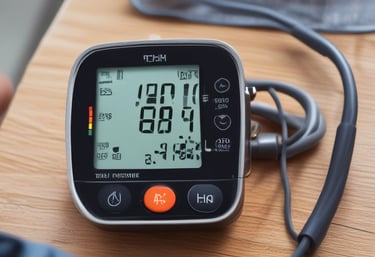 An assortment of medical equipment including monitors, dials, and gauges is present, possibly used for anesthesia or patient monitoring in a healthcare setting. There are various knobs and labels indicating settings for oxygen and nitrous oxide management. A tray contains a packaged medical device labeled 'Hand Piece.'