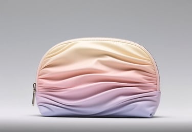 culptural ruched pouch with a seamless color gradient, a King Fly custom design